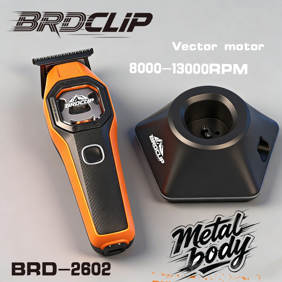 brdclip-cortapelos-profesional-para-barbero-recortadora-con-base-2602-motor-vectorial-de-8000-13000-rpm-cuerpo-metalico-cuchilla-de-0-dientes-bloqueo-de-viaje