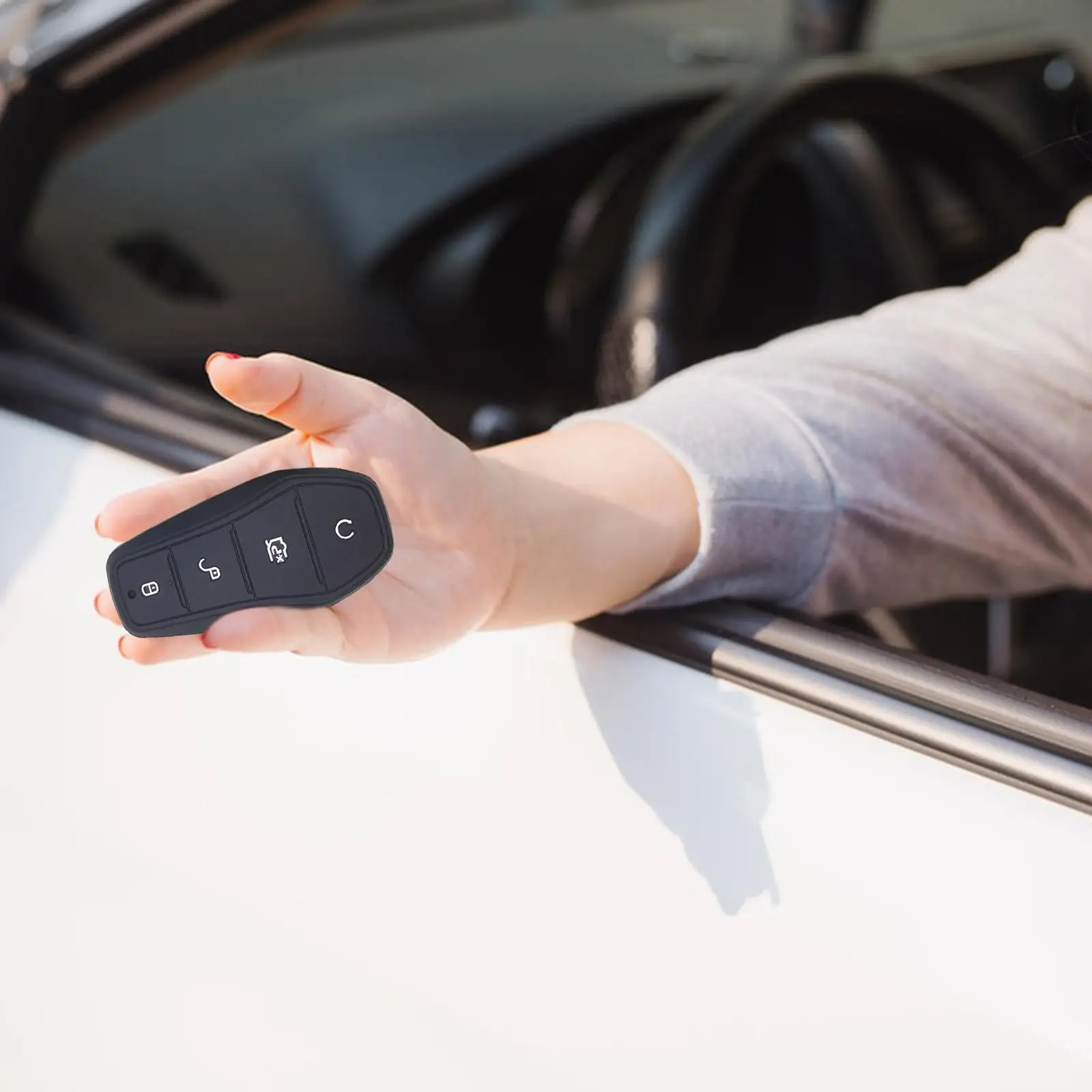 

Car Key Shell Silicone Holder Gifts Lightweight Durable Key Case Key Cover for Byd Atto 3 Car Accessories Replacement