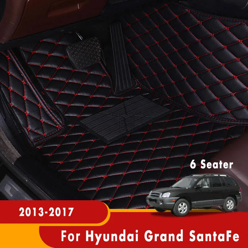 

For Hyundai Grand Santa Fe SantaFe 2017 2016 2015 2014 2013 (6 seats) Car Floor Mats Foot Rugs Auto Interior Carpets Accessories