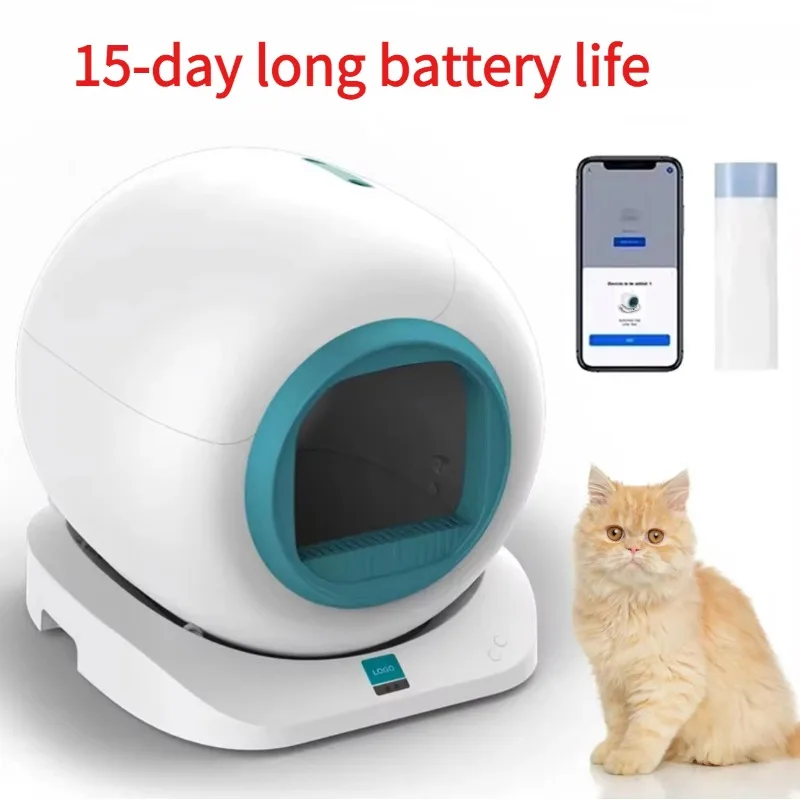 

Умный ящик для кошачьего туалета объемом 65 л — самоочищающийся, дезодорирующий и не проливающий. Приобретите с помощью приложения для управления кошачьим туалетом