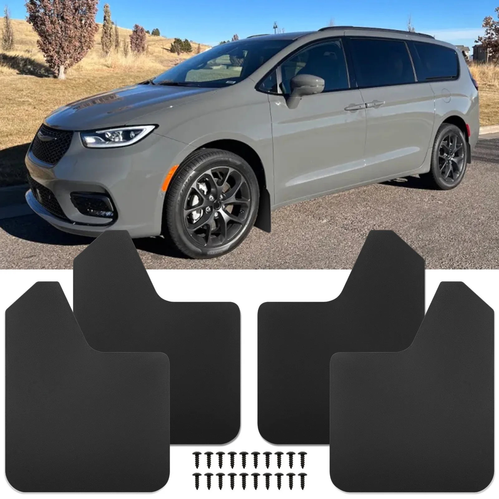 

Резиновые брызговики (защита от грязи) черные для Chrysler Pacifica