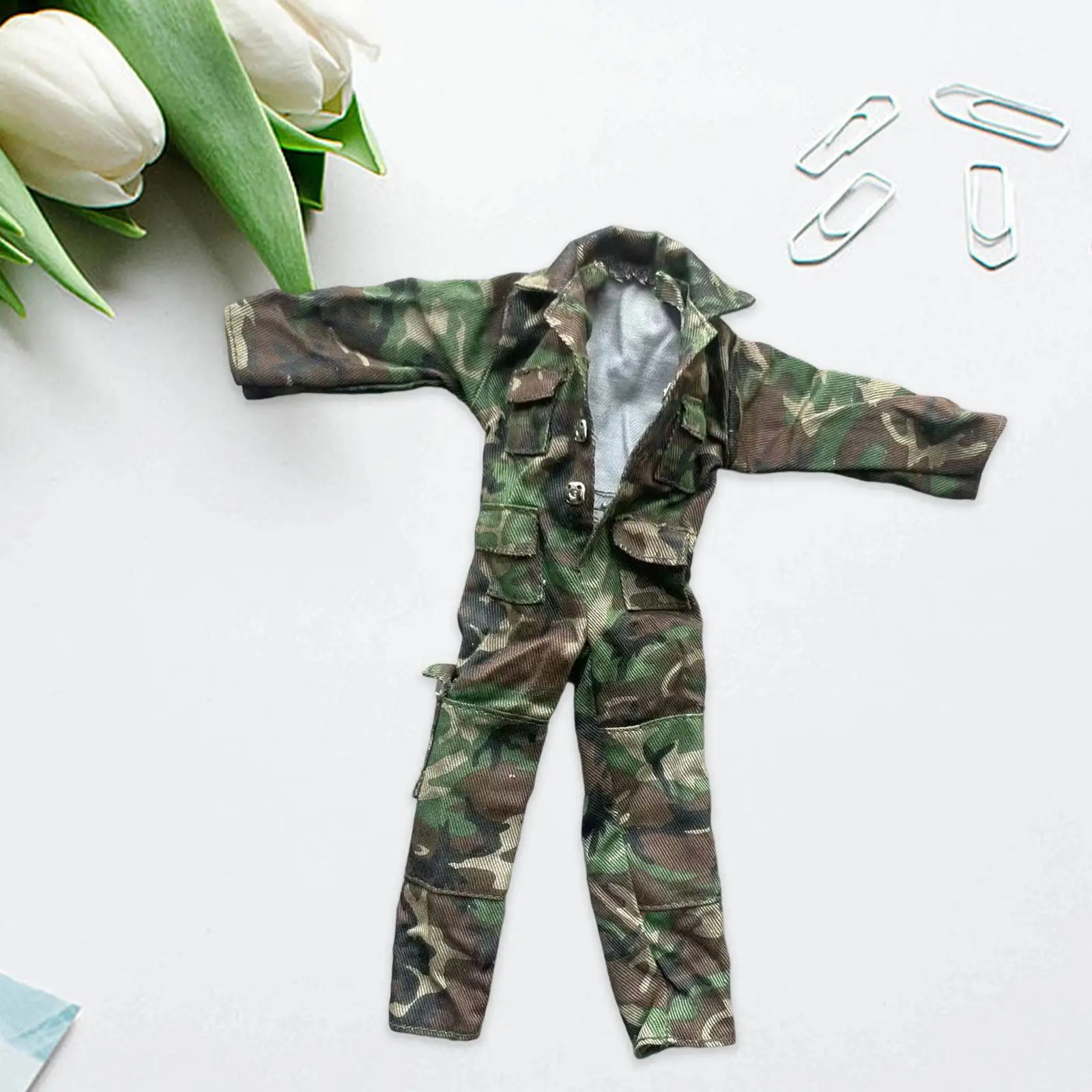 

1:6 Action Figure Clothes Miniature Clothing Jumpsuit Fabric Uniform Doll Costume Accessories for 12" Male Body