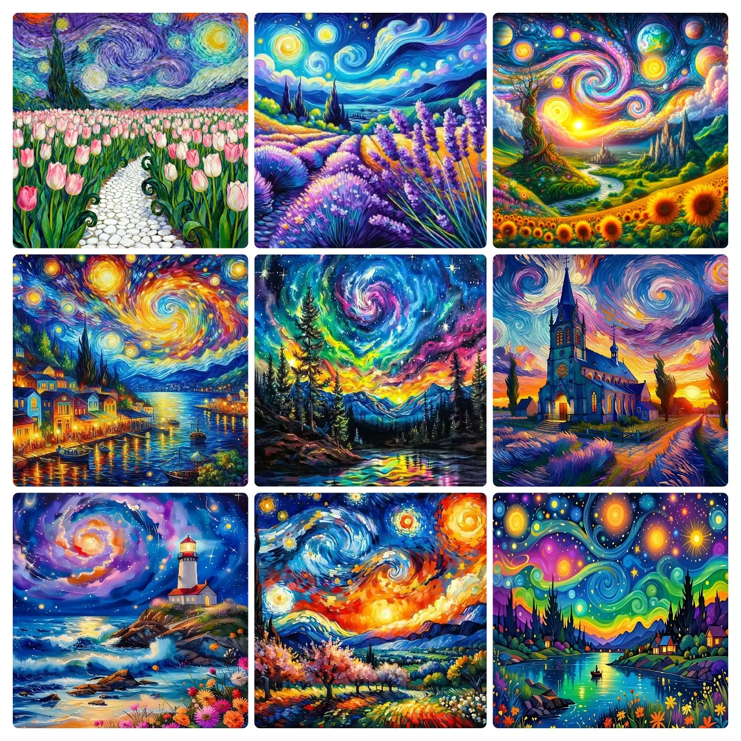 1000/500 PCS Jigsaw Puzzles Starry Sky Landscape Home Decor Games Landscape Puzzles Educational Toys Birthday Gifts