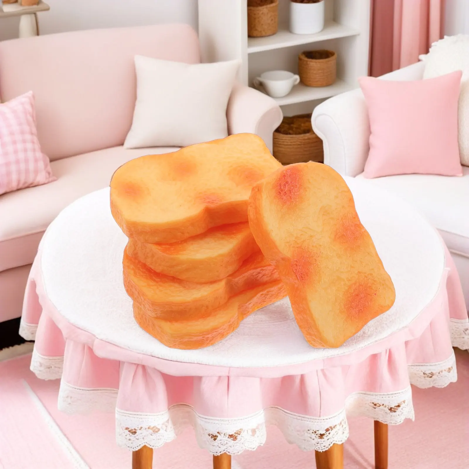 

10 шт. Искусственный хлеб-имитация: реалистичные ломтики тостов, бутерброды, кексы для демонстрации, реквизит для фотосъемки, для кухни и вечеринок