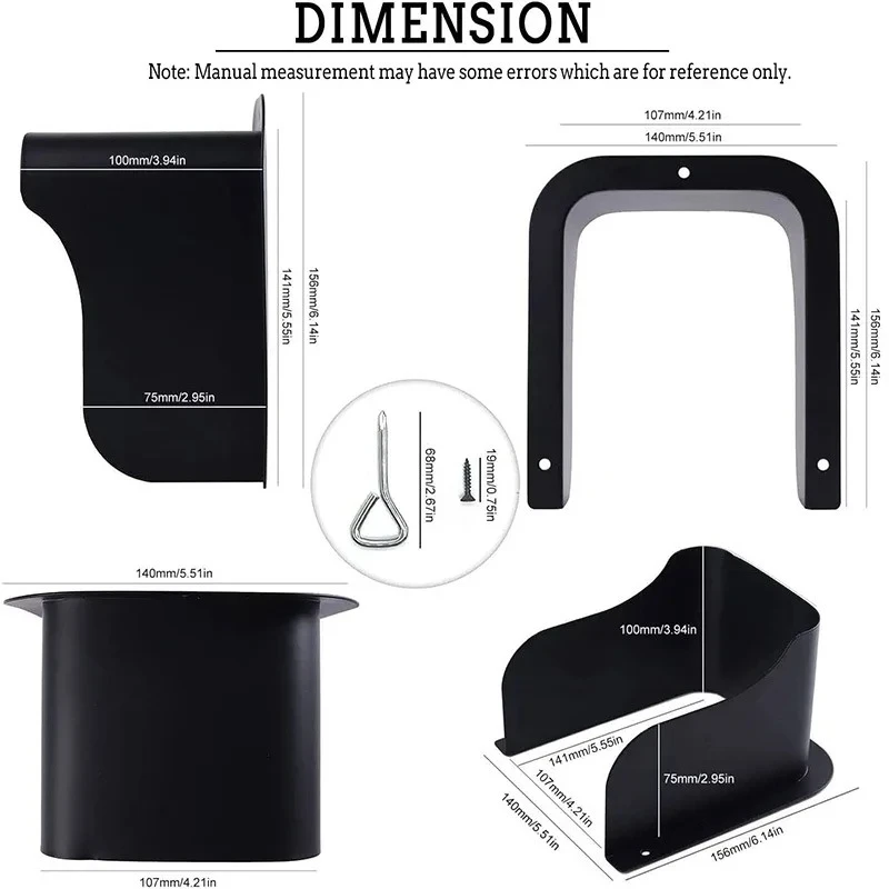 Outdoor Doorbell Rain Cover Sun Protection Box Metal Socket Visual Access Control Machine Waterproof Cover Dust Cover