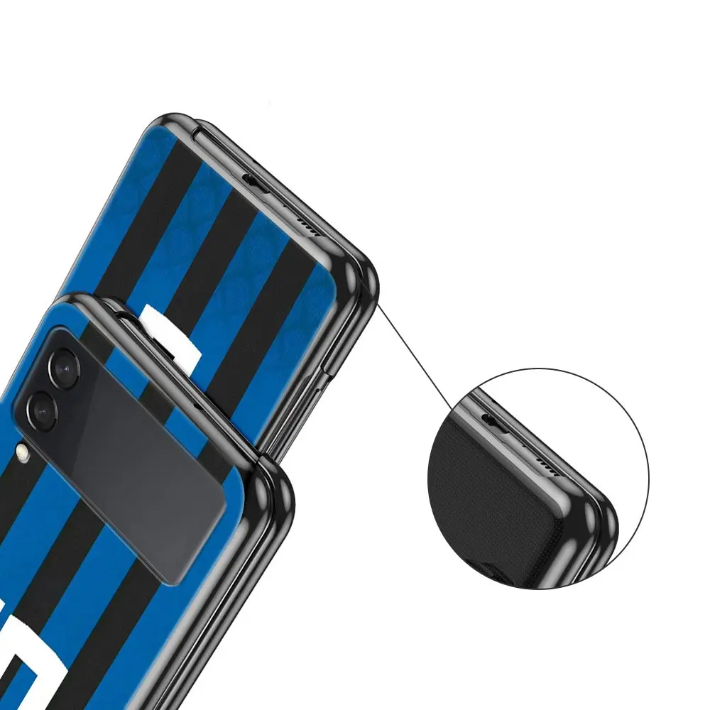 Z Flip 4 Phone Case for Samsung Galaxy Z Flip 3 5G ZFlip3 Flip3 zflip Flip4 Black Hard Cover FootBall Number 7 10 Soccer Shell image 4