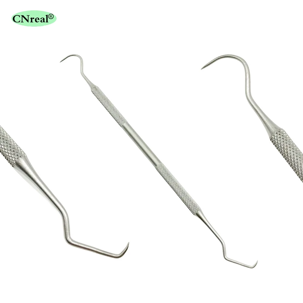 1/5Pcs Double Hook Tooth Dental Explorer Probe Stainless Steel Dental Tartar Scraper Remover Tooth Care Tool Dentistry Products