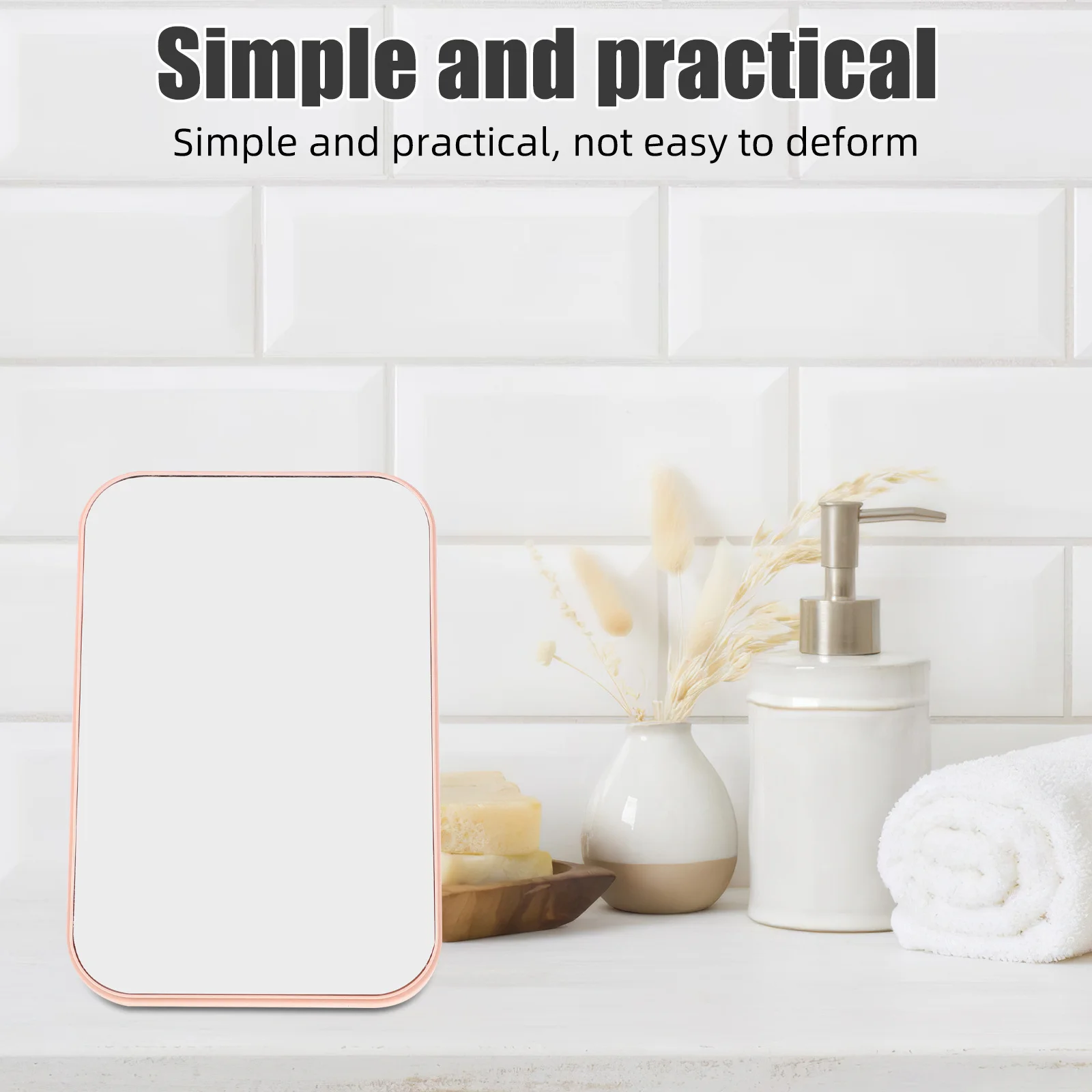 2Pcs Desktop Make-Up Spiegel Tragbare Dual Verwenden Freistehende Wand Eitelkeit Prinzessin Stil Kleine Tisch Spiegel