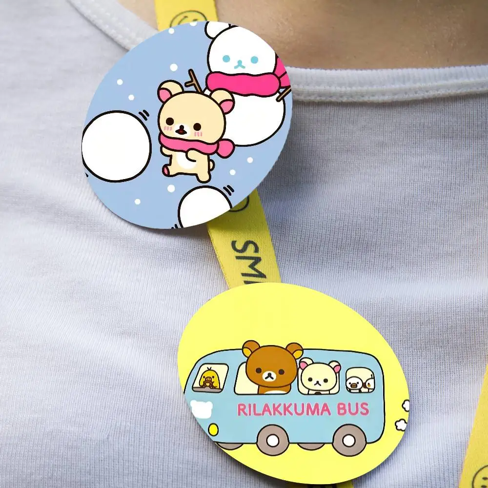 Cartoon Rilakkuma 58mm Nette Anime Figur Icon Abzeichen Handgemachte Weißblech Brosche Für Rucksack Kleidung Brust Ornament Geschenke S