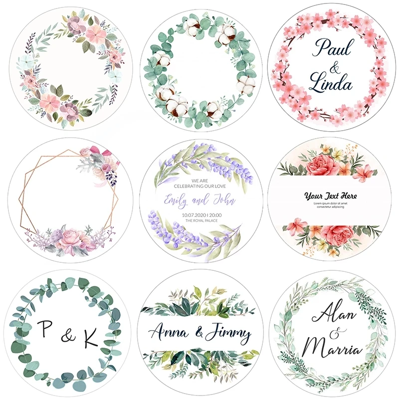 Customize 3.5cm  Wedding Stickers, Invitation  Favor Labels, Add Your Logo, Pictures, Text, Personalization, Custom Stickers