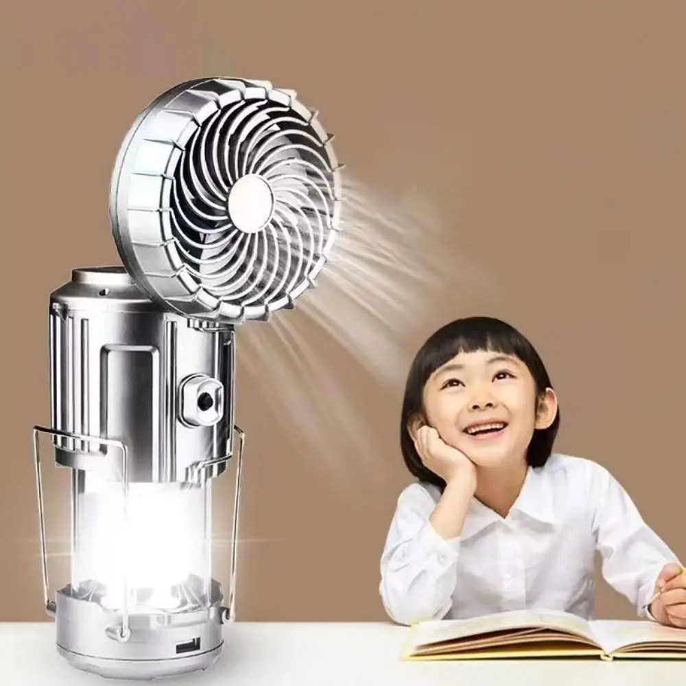 فانوس التخييم بالطاقة الشمسية المحمول USB شحن LED مروحة فانوس 5 واط لمط مروحة كهربائية محمولة المشي لمسافات طويلة #3