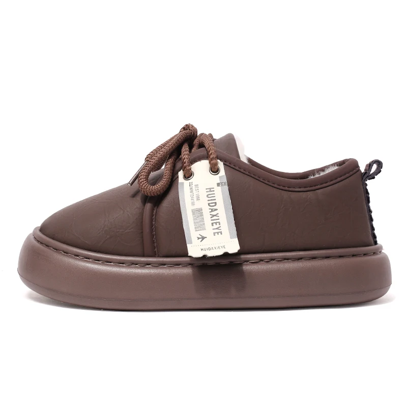 

Новая мужская обувь с зимними плюшевыми толстыми теплыми хлопковыми зимними ботинками. Удобная мягкая подошва. Простые универсальные прогулочные кроссовки на шнуровке.