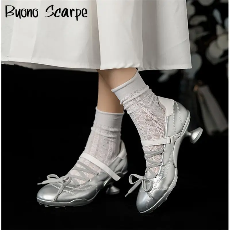 

Модный дизайн, женские туфли-лодочки с круглым носком и узлом-бабочкой, необычные женские туфли-лодочки на крючках, неглубокие однотонные новые балетки в стиле вестерн, повседневная обувь