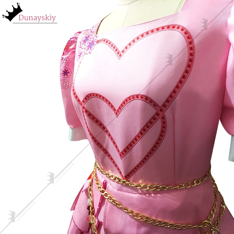 Girls Dresses Kids D-Descendants 4 Red Cosplay Costume Movie Princess Dress Halloween Carnival Dress Up