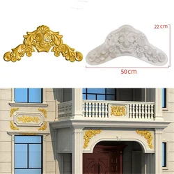 Trójkątny model architektoniczny dla willi Mountain Flower Mold Relief Appliqué Decoration European Style Cement Formwork