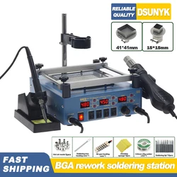 863 Soldering Station 3 in 1 Bga Rework Station PCB Preheater Soldering Station Iron Heat Gun Welding Station Phone Repair Tools