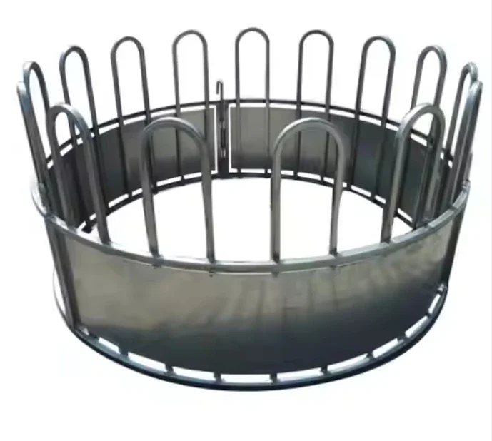 Hot dip galvanized sheep horse cattle deer hay feeders livestock steel round bale feeder