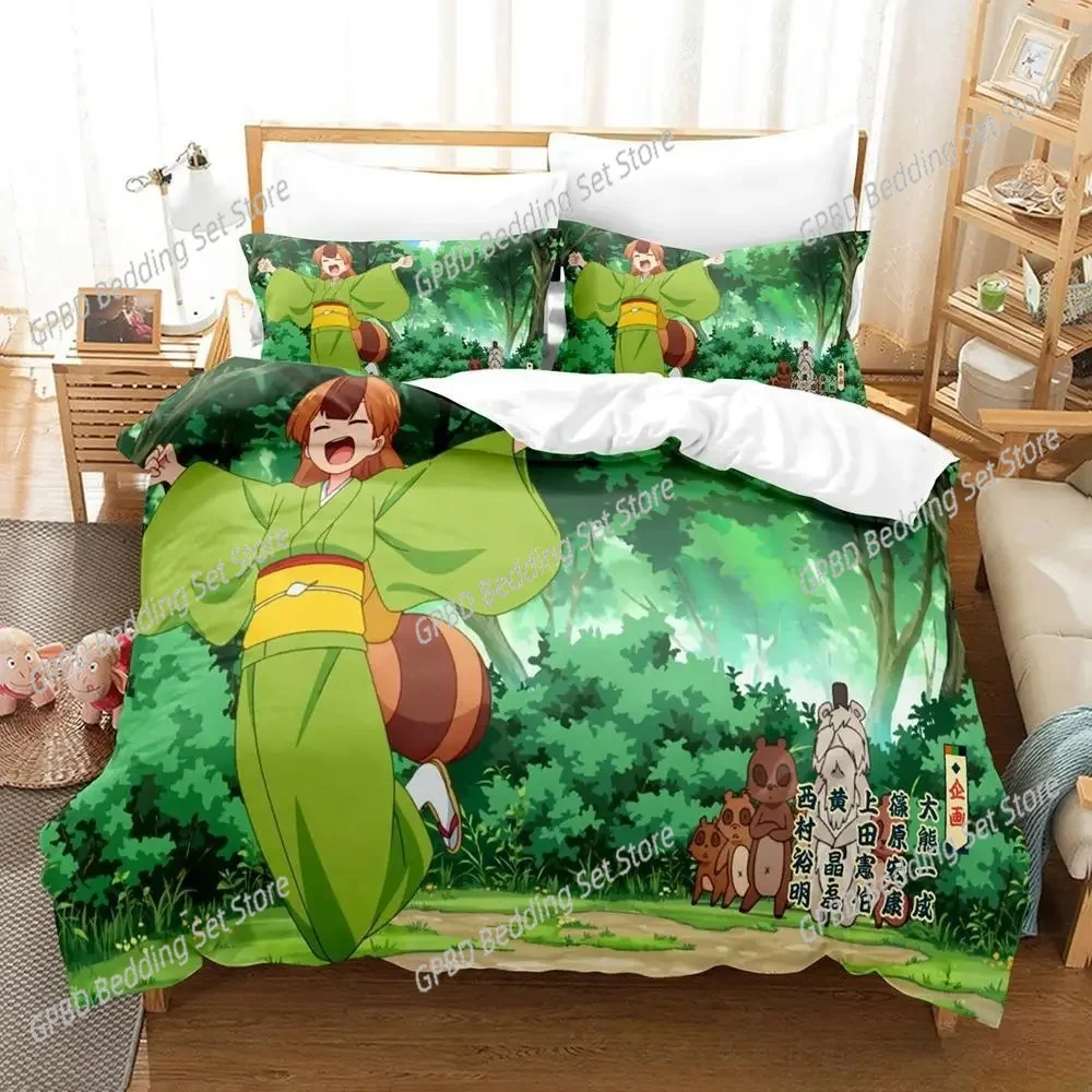 Anime My Master Has No Tail 3D Bedding Set Duvet Cover Pillowcases Single Twin Full Queen King Size Home Decor Quilt Boys Gift