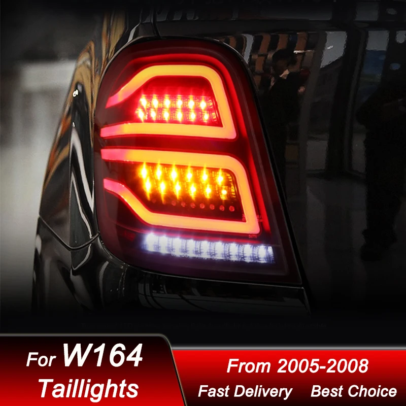 

Pop Car Tail Lights For Mercedes-Benz M Class M W164 ML350 500 2005-2008 New Full LED Dynamic Turn Signal LightTail Lamp Assembl