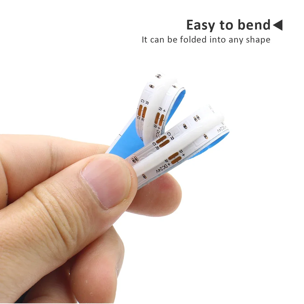 5 متر 12 فولت 24 فولت COB LED قطاع ضوء RGB RGBW RGBCCT CCT شريط مرن 320 المصابيح 784 المصابيح 840 المصابيح الدافئة كول الطبيعية الأبيض الخطي مصباح