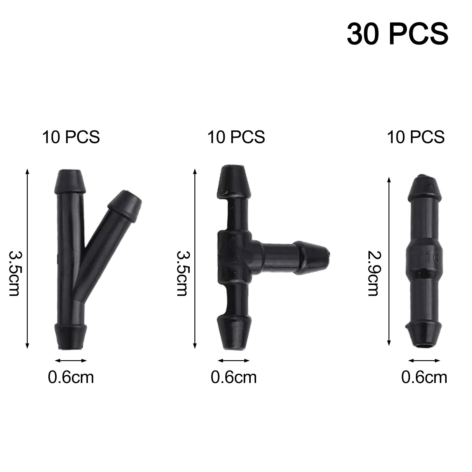 자동차 세탁기 호스 커넥터 호스 커넥터 세트 Y 커넥터 30개 세트 설치가 용이함 I 커넥터 누출 방지