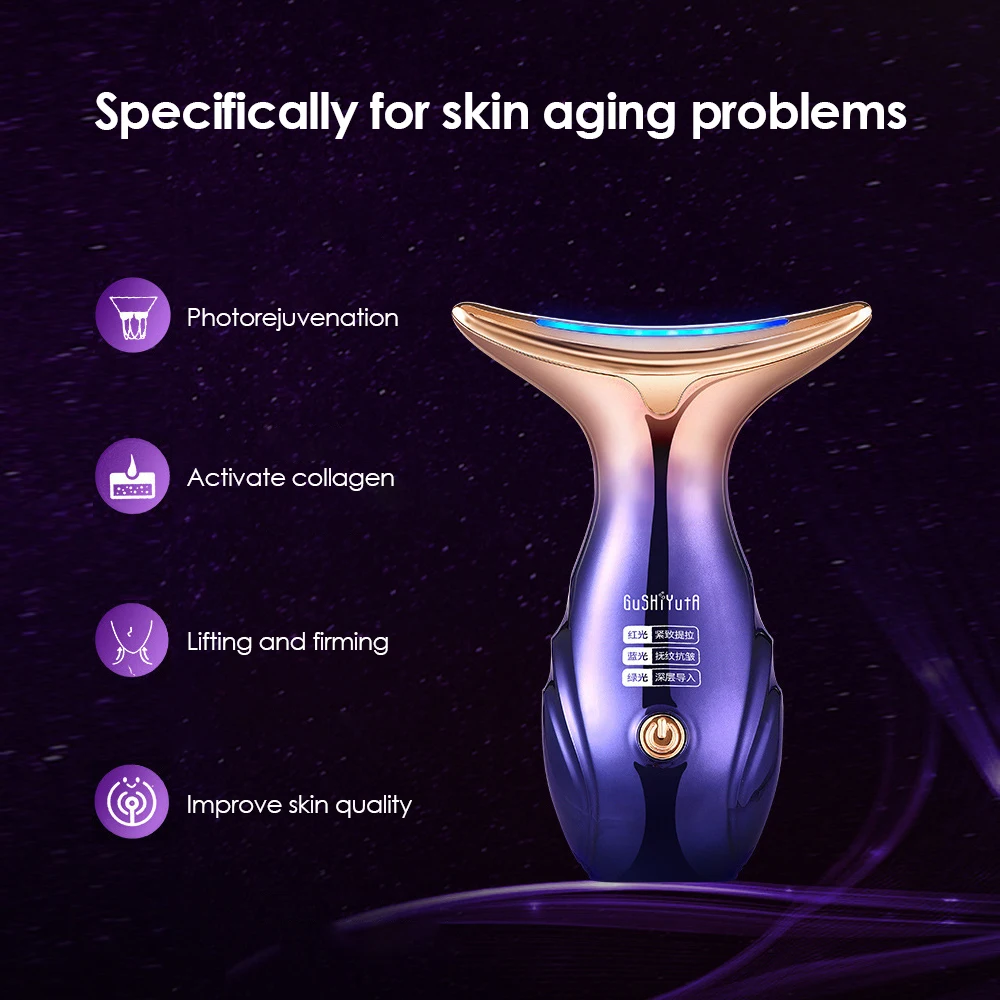 EMS Microcurrent Face Beauty Device LED Photon Rejuvenation Anti Wrinkle Massager Neck Lifting Reduce Double Chin Instrument