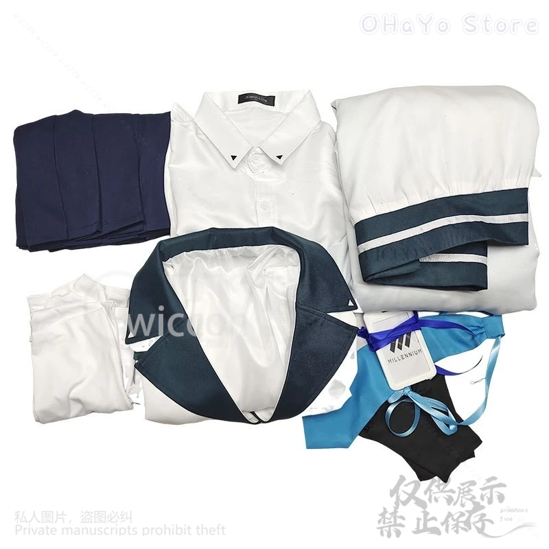 อะนิเมะเกม Blue Archive คอสเพลย์ Kurosaki Koyuki เครื่องแต่งกาย JK School Uniform สวมเสื้อชุด Lolita วิกผมสําหรับหญิงผู้หญิงที่กําหนดเอง