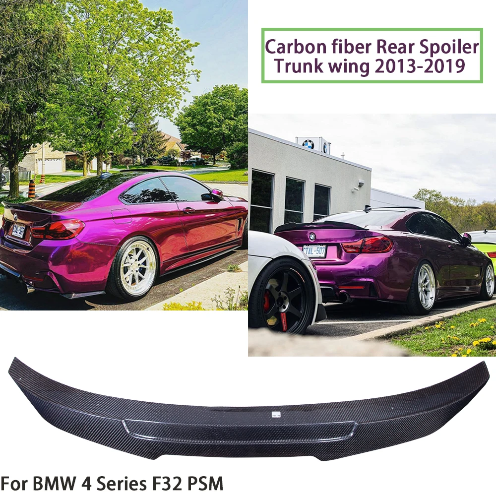 

For BMW 4 Series F32 Coupe PSM Style Carbon fiber Rear Spoiler Trunk wing 2013-2019