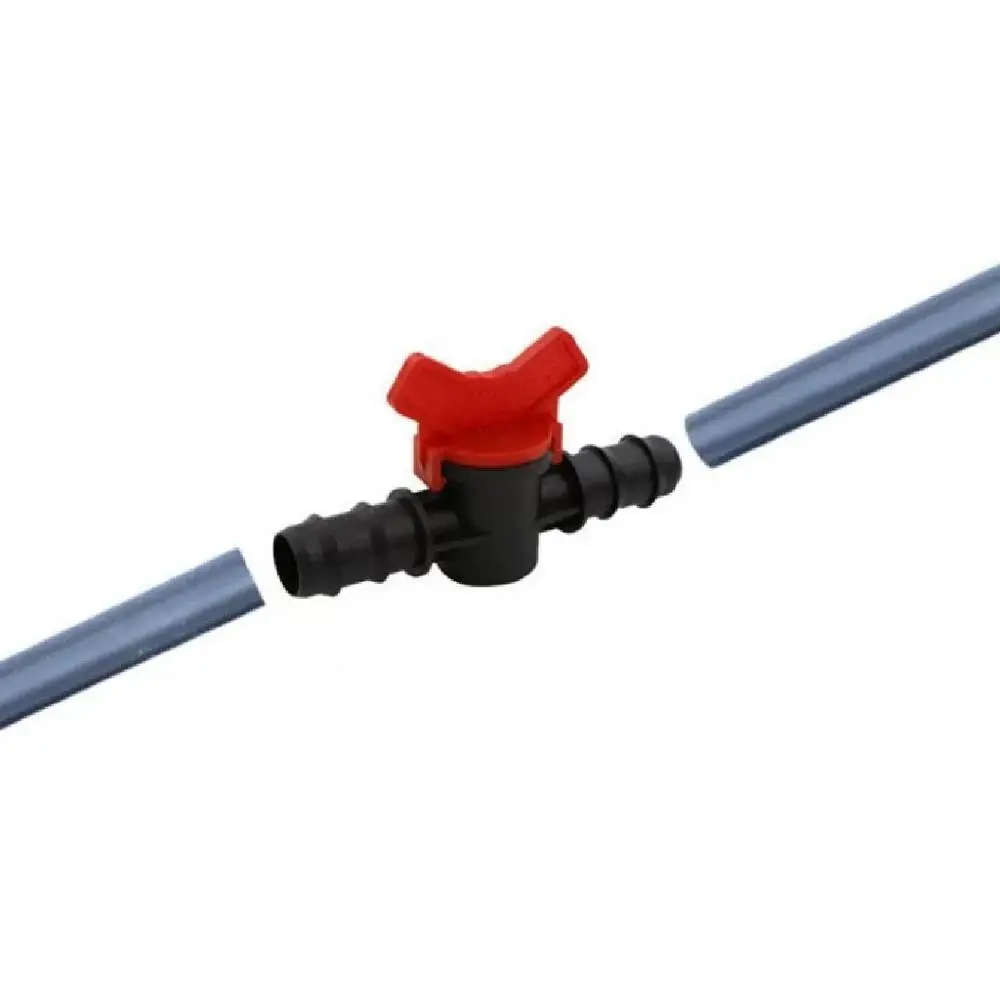 Garden Hose Ball Valve Double Male Barbed Gate On Off Switch for 16mm 20mm PE Hose Pipe Waterstop Connector