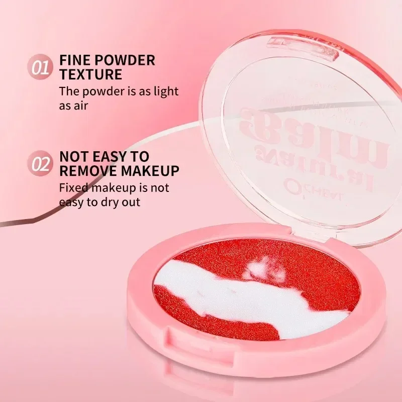 O'cheal Cipria opaca compatta con soffio - Polvere fissante per trucco impermeabile a lunga durata 24 ore con controllo dell'olio per una finitura liscia