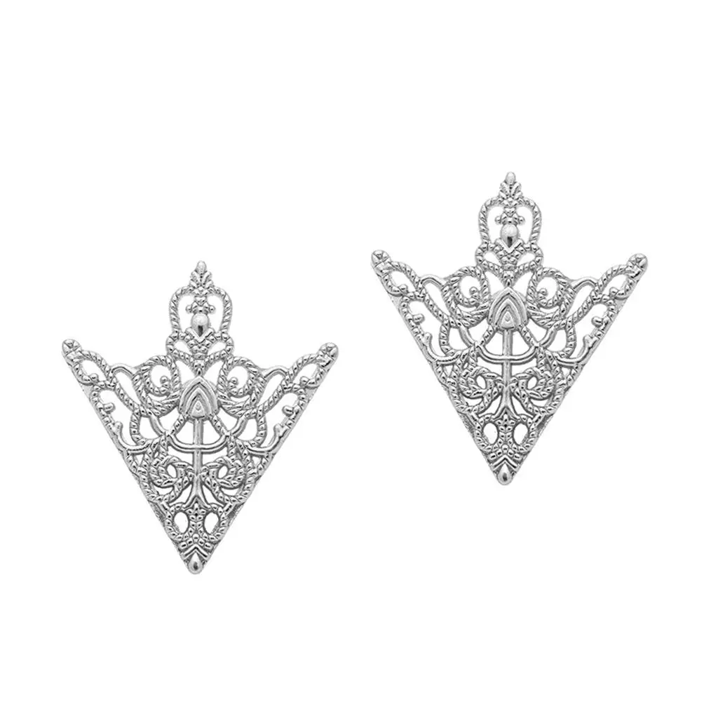 Moda triangular colar pino oco broche colar canto decoração ornamentos