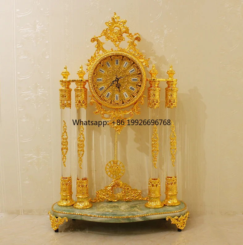 

Best for Decorative Design Desk Clock With High Quality Brass Antique Grandfather Clock Tableware Clock factory