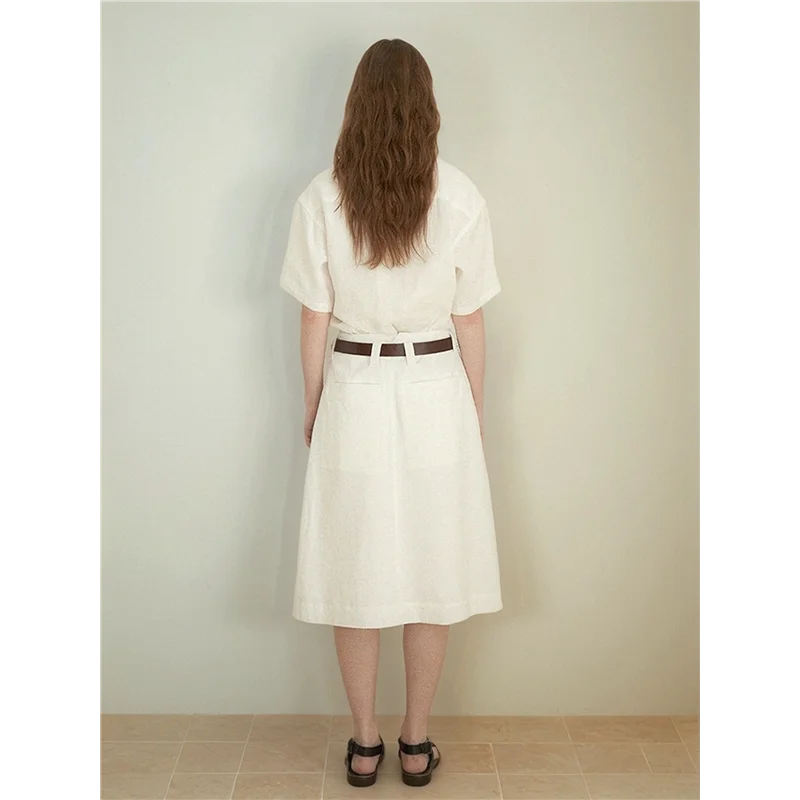 ASDS-Damskie koszule z dekoltem w szpic, krótki rękaw, codzienne topy, jednolita bluzka z kołnierzykiem, koszula z podwójnymi kieszeniami