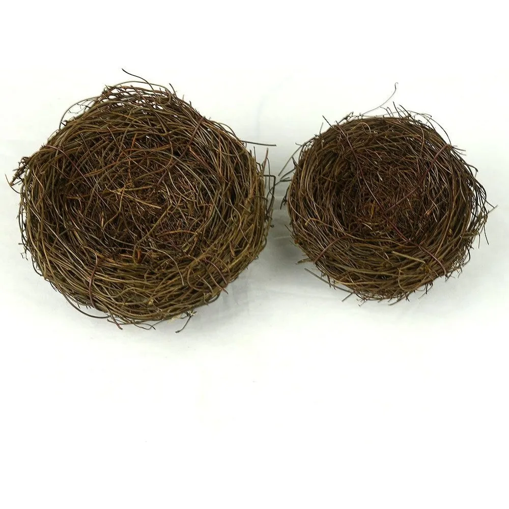 2 قطعة 8 "عش الطيور الروطان الطبيعي الربيع الديكور الدعائم الحرف عيد الفصح حفل زفاف حديقة فناء ساحة المنزل