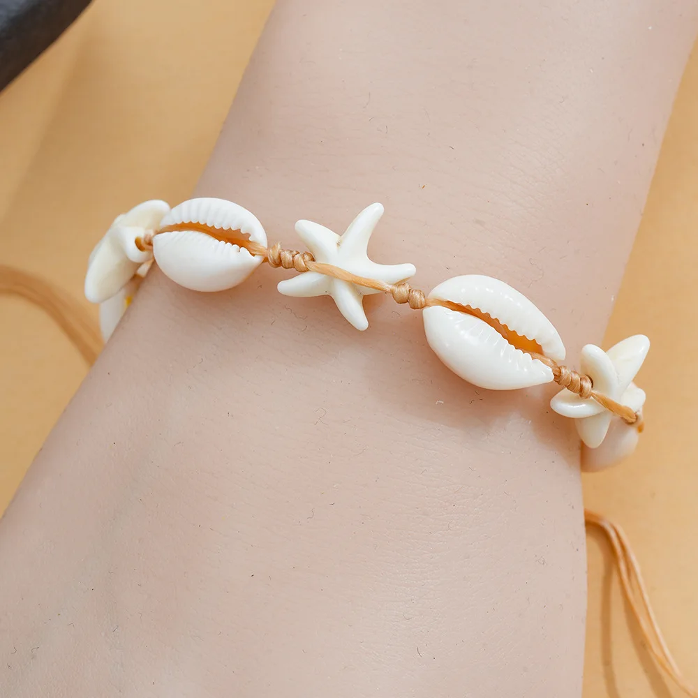 cowrie shells bracelet Adjustable Rope Chain Cowrie Bracelets For Women Girl Bohemian Beach Jewelry Femme Fine Gifts