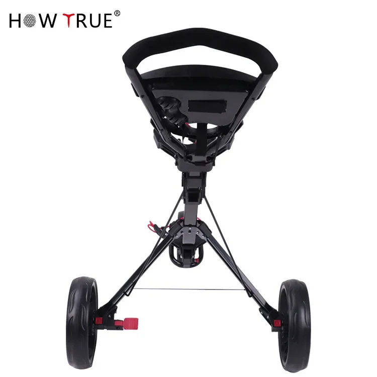 Golf Chartered Cart Trolley Portable Foldable Storage Tricycle Aluminum Cart Golf Course Supplies triangle More stable