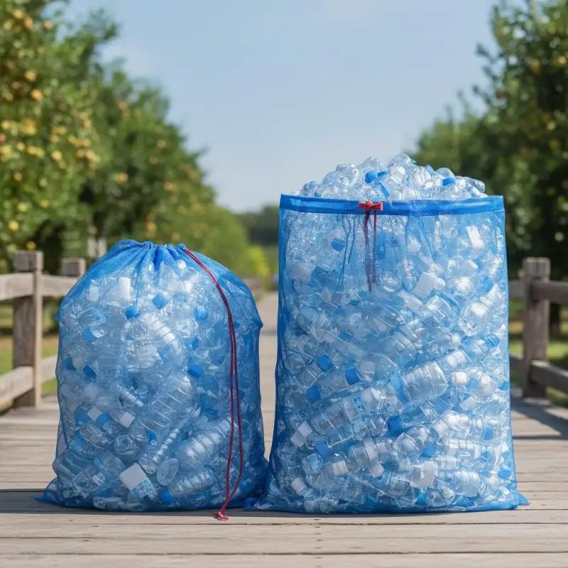 Drawstring Mesh Storage Bag Heavy Duty Large Capacity Woven Net Pouch Breathable for Gym Clothing Laundry Home Use