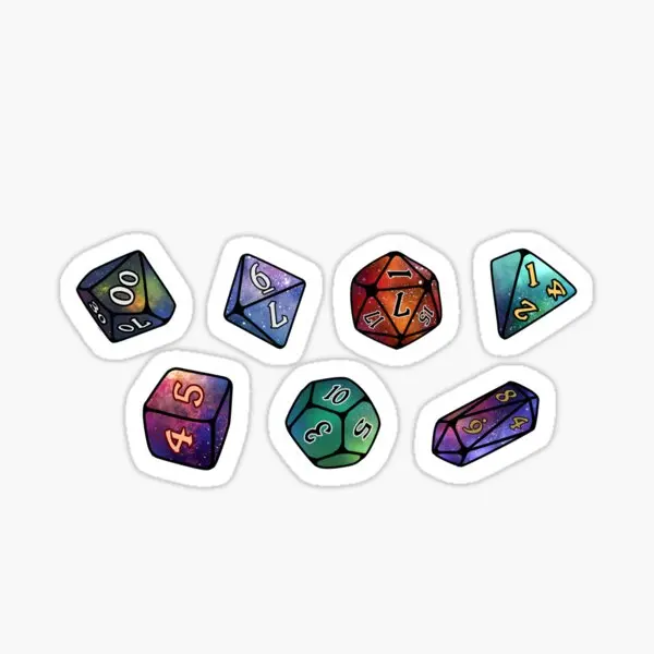 Dnd D20 Collection  10PCS Stickers for Background Decor  Kid Window Laptop Funny Anime Luggage Stickers Wall Cute Print Car Home