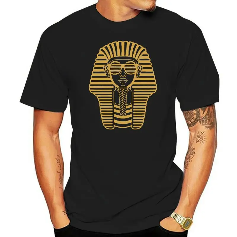 Classic King Tut Egitto Faraone Occhiali Da Sole Unisex divertente T-shirt Tee Degli Uomini brevi di Modo Della