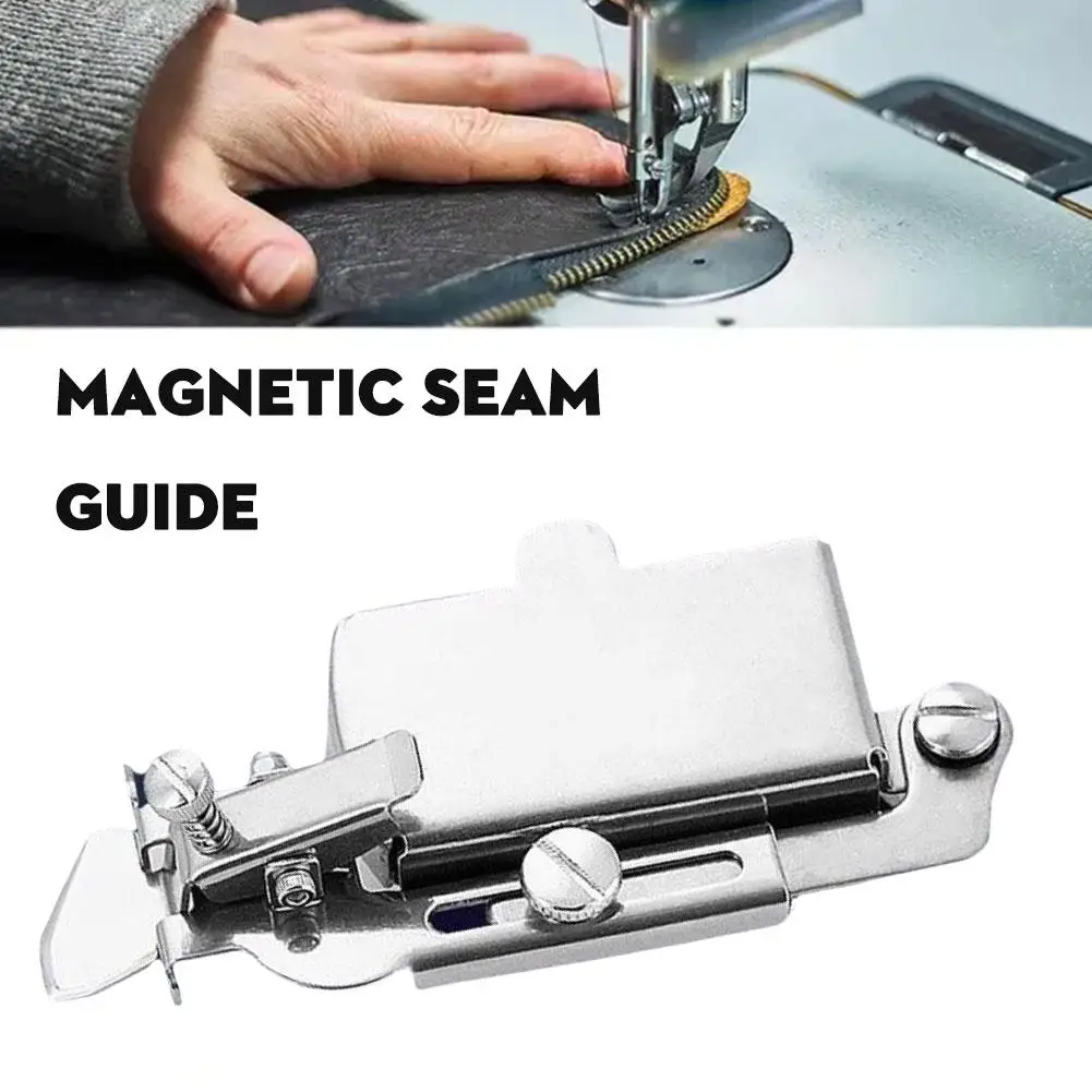 Multi Functional Stainless Steel Magnetic Seam Guide Gauge Easy Magnetic Sewing Use Universal Machine Accessories Localizer N2Y7