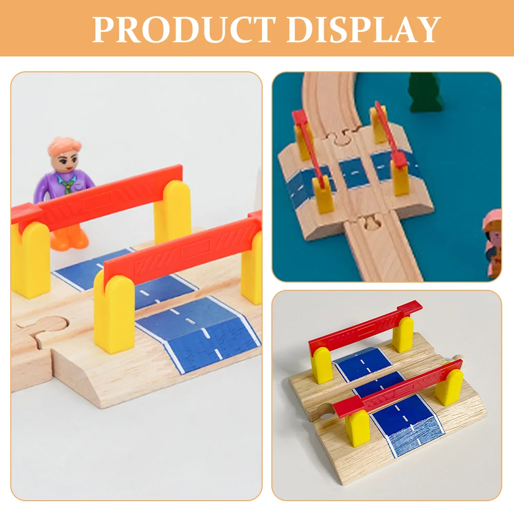 Wooden Track Toy Playground Railing Barrier Plaything for Games Model Train DIY Road Block Abs Playthings