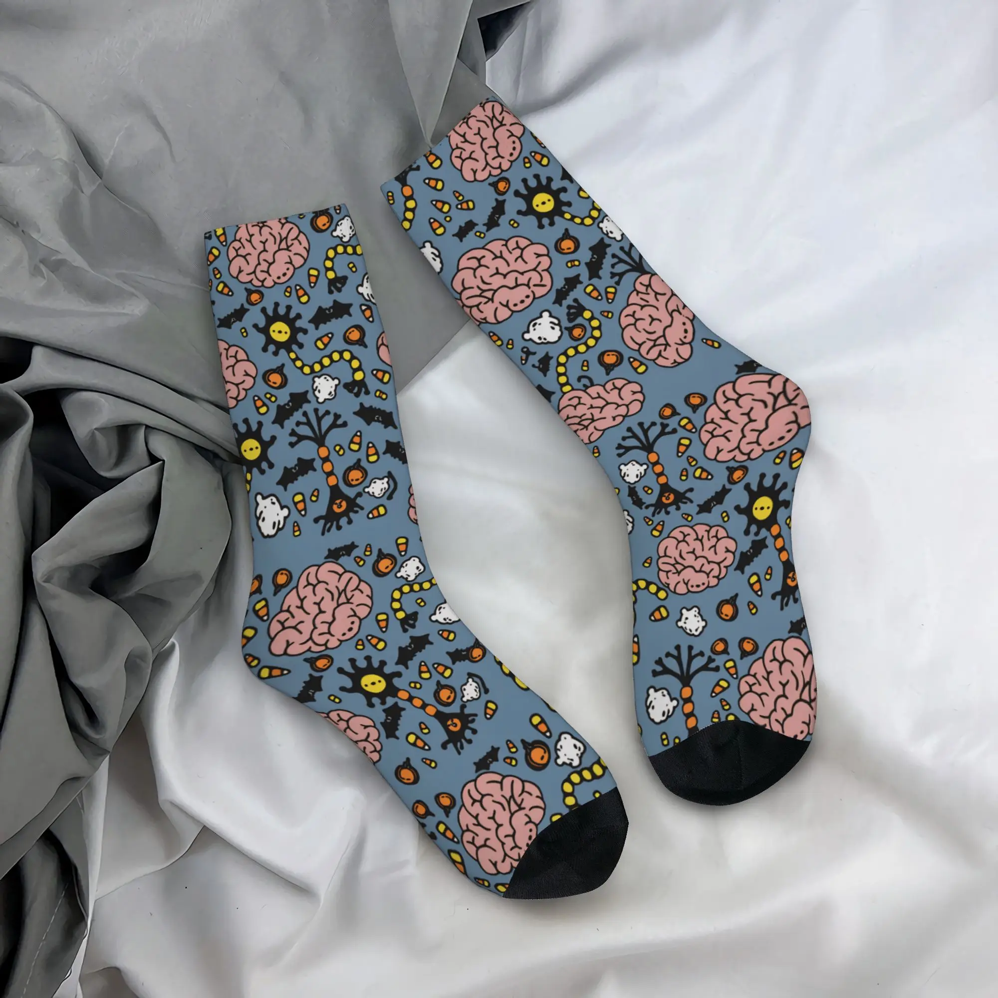 Men Socks Neuro Brain Time! Let's Have Some Synapse Fun   Stockings Spring Funny Comfortable Socks Graphic Outdoor  Socks