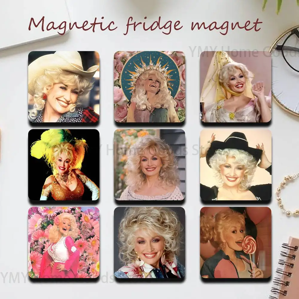 Great Singer D-Dolly P-Parton Fridge Magnetic Magnet PVC Memorial Decor for Family Friends Students Adults