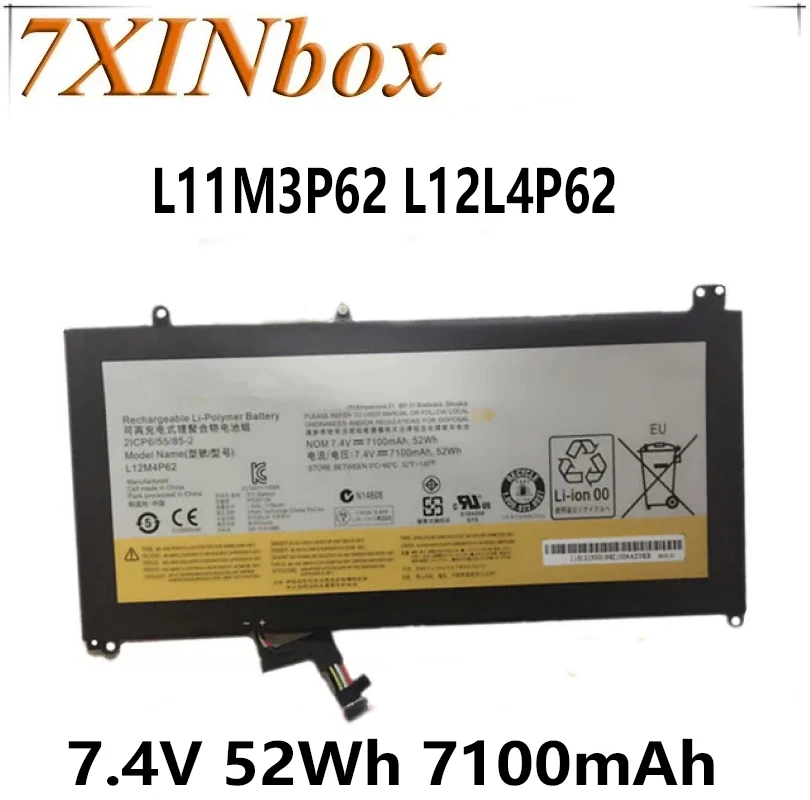 

7xinbox 7,4 V 52Wh 7100mAh оригинальный L11M3P62 L12L4P62 L12M4P62 Аккумулятор для ноутбука Lenovo U430 U430P U430T U530 2ICP6/55/85-2