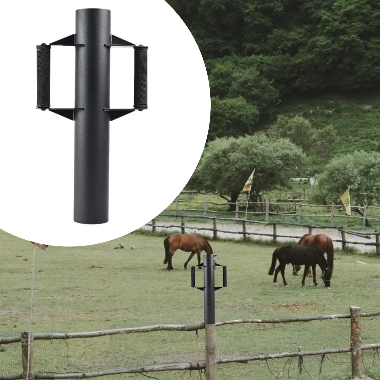 Fence Post Driver Tool Convenient Outdoor Piling Machine for Industrial Site Sign Pole Farm Wire Fencing Landscaping Ranches