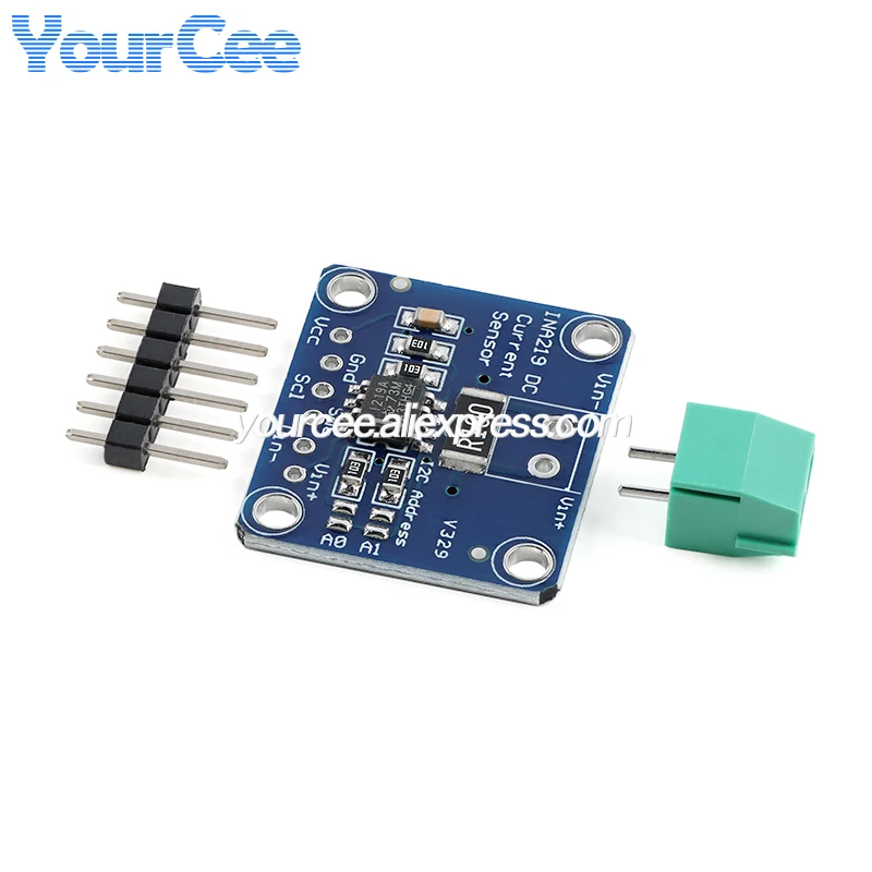5pcs/1pc INA219 Zero Drift Bidirectional Current/Power Monitoring Sensor Module IIC I2C Interface 3.0-5.5V Integrated Circuit