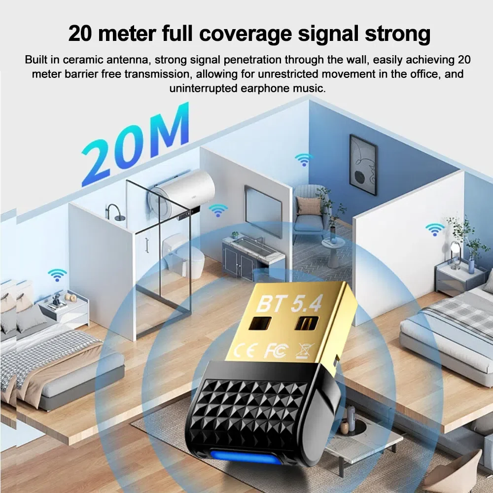 Bluetooth 5,4 USB-адаптер-передатчик Bluetooth аудио ключ приемник беспроводной мини-адаптер для динамика мышь компьютер ноутбук ﻿