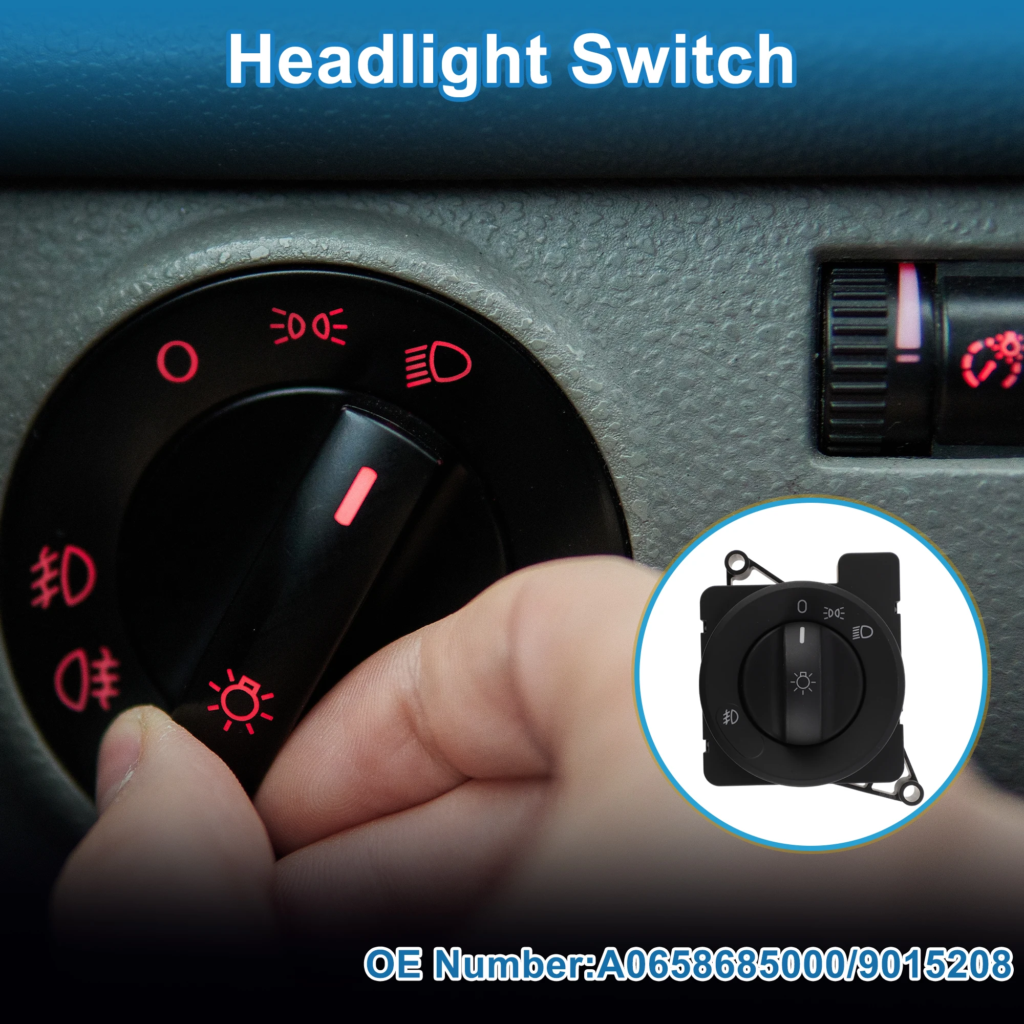 

UXCELL Headlight Switch for Freightliner Cascadia 2008-2020 No.A0658685000/9015208 1 pc