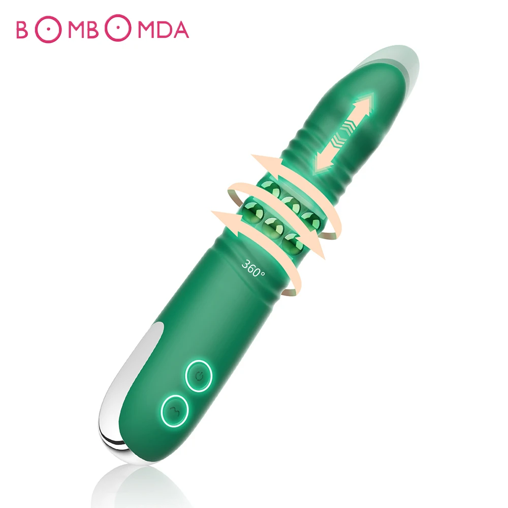 Dildo Vibrator for Women Rotating Telescopic Thrusting Penis Dildo Vagina G Spot Massage Clitoris Stimulator Sex Toy for Women