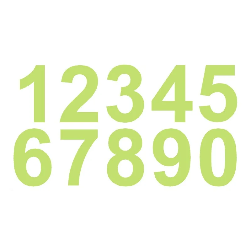ملصقات حائط ذات أرقام داكنة متوهجة، شارات فلورسنت ذاتية اللصق قابلة للإزالة، ديكور غرفة اللعب، ديكورات جدارية كبيرة #6
